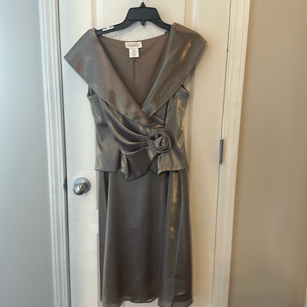 SALE!  $75  Vintage Chadwick’s Brushed Nickel Formal Evening Dress